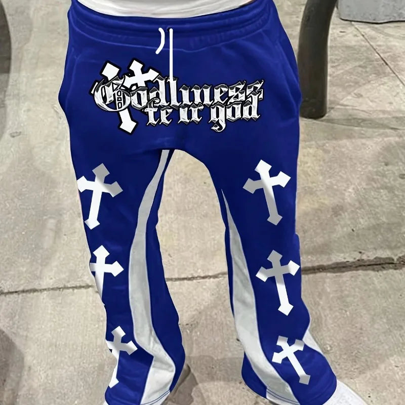 New 3D cartoon printed mesh breathable and fashionable European and American style casual sports pants for adults and children