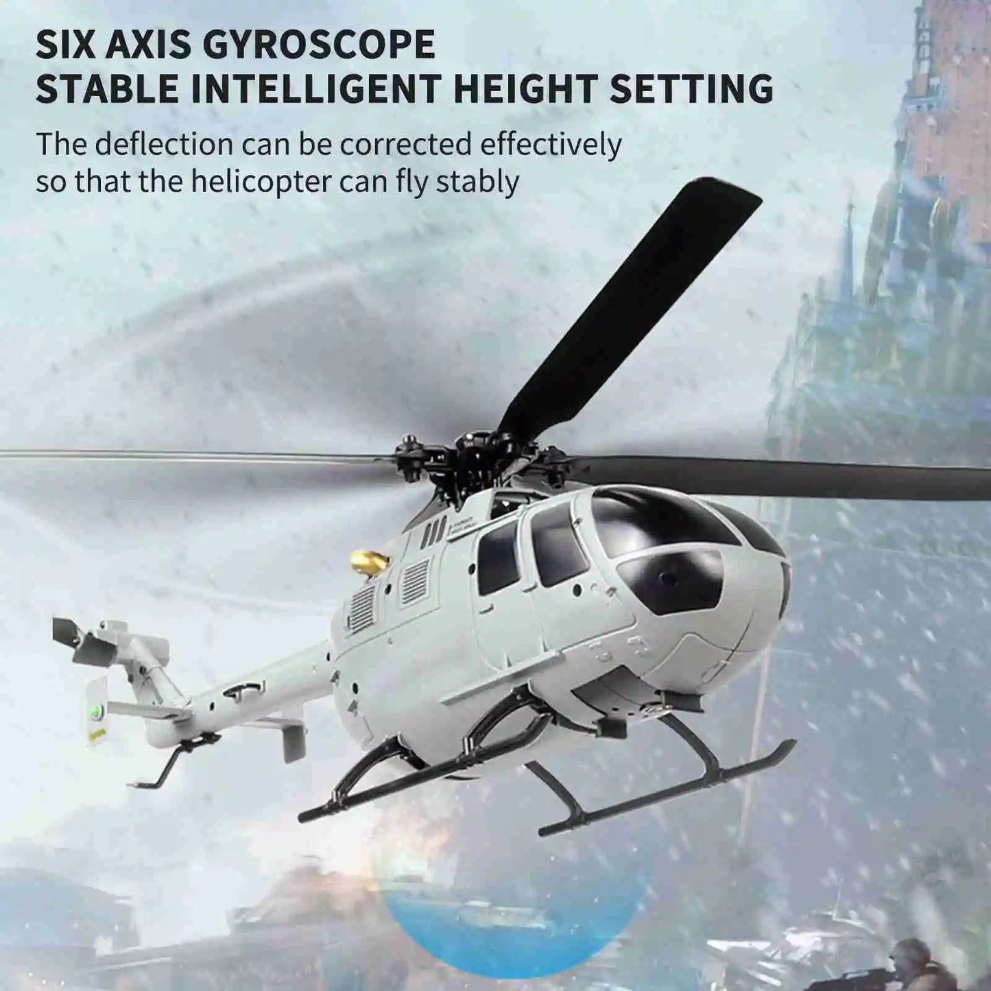 RC Helicopter RC Drone Single Propeller Without Ailerons 6 Axis Gyro Stabilization RC Airplane Altitude Hold Toy for Boys Girls