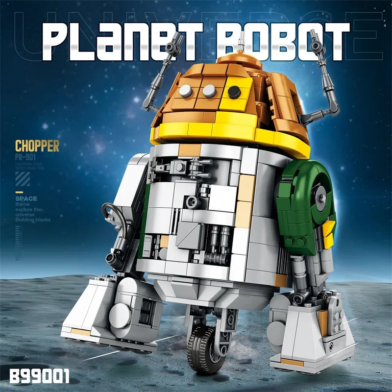 988PCS MOC Technology C1-10P Chopper Robot Building Blocks Movie Space War Mech Robots Figures Model Toys Gift for Adult Kids