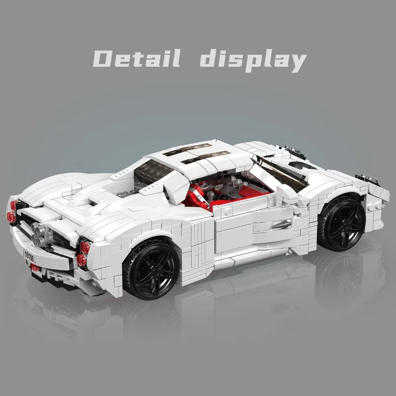 Mould King 10196 Technical Car Toys The Utopia Super Racing Car Building Block Assembly Sport Car Brick Set Kids Christmas Gift