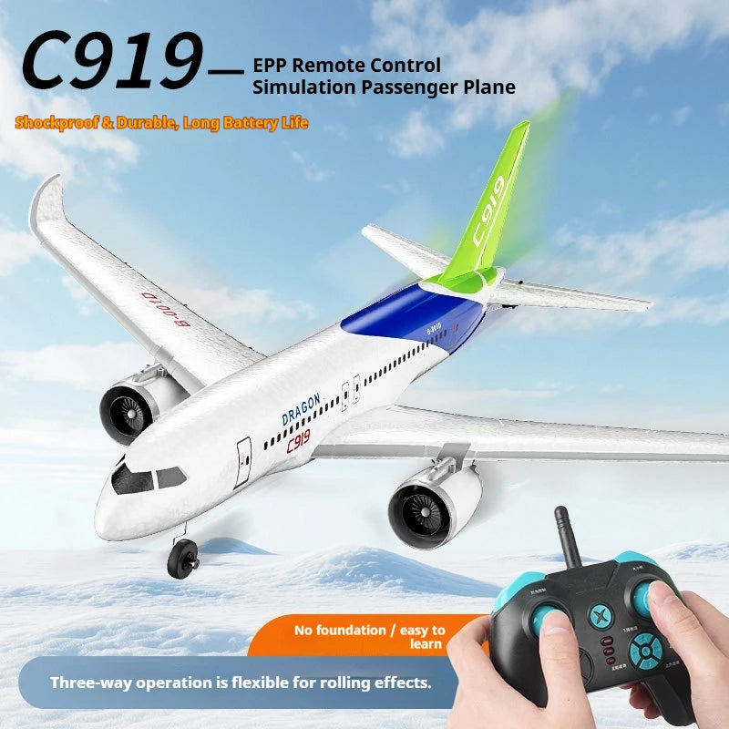 A new three-channel remote control aircraft C919 ducted passenger aircraft Boeing 787 glider EPP foam fixed-wing model.