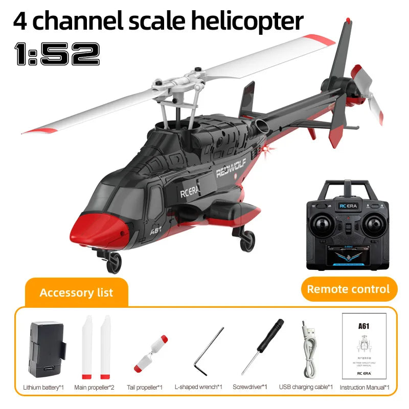 1: 52 RC ERA A61 airplane model helicopter air pressure constant altitude optical flow positioning remote control airplane gift