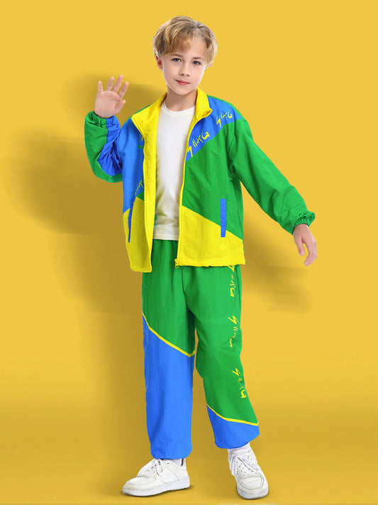 Children's Hip Hop Clothing Set Children's Street Dance Set Campus Sports Clothing Fashion Show Set for Boys and Girls