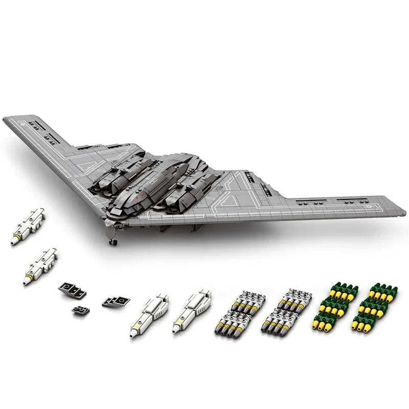 2063PCS B-2 Ghost Strategic Bomber Building Blocks Air Force Fighter Model Bricks Collection Display DIY Toys For Kids Idea Gift