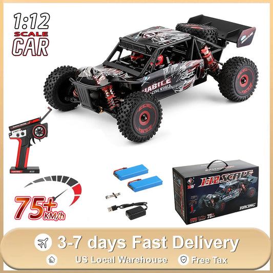 WLtoys 124016 RC Car 75km/h High Speed Remote Control Truck Electric 4WD Off-Road Drift Climbing Racing Vehicle Toys for Kids