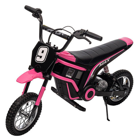 24V Kids Electric Dirt Bike 350W High-Torque Motorcycle For Ages 8-14,Up To 14.29 Mph,2-Speed Modes,Rear-Wheel Drive