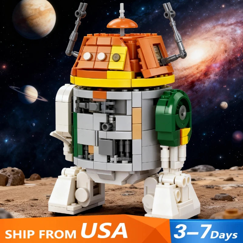988PCS MOC Technology C1-10P Chopper Robot Building Blocks Movie Space War Mech Robots Figures Model Toys Gift for Adult Kids