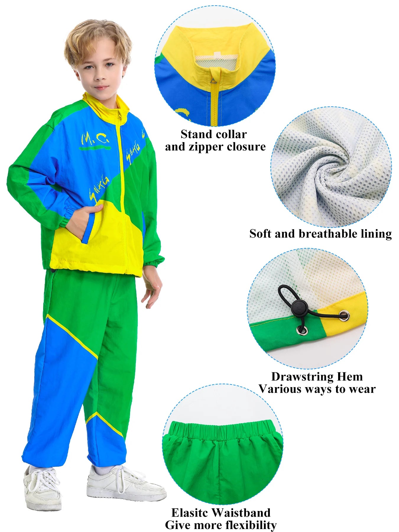 Children's Hip Hop Clothing Set Children's Street Dance Set Campus Sports Clothing Fashion Show Set for Boys and Girls