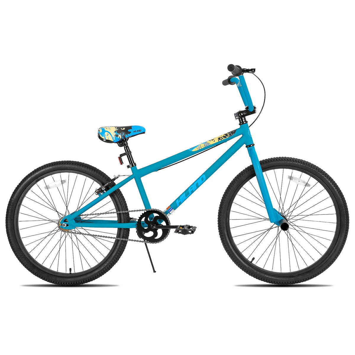 Hiland 24 26 inch BMX Bike for for Teen Bike and Adult Bikes, Beginner-Level BMX to Advanced Riders with 2 Pegs