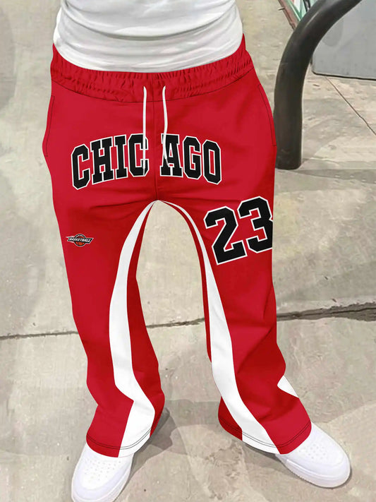 Y2k Flared Pants Men Loose 3D Print Trousers Casual Sweatpants Mid Waist Sporty Female Clothes Streetwear Hip Hop Vintage Pants