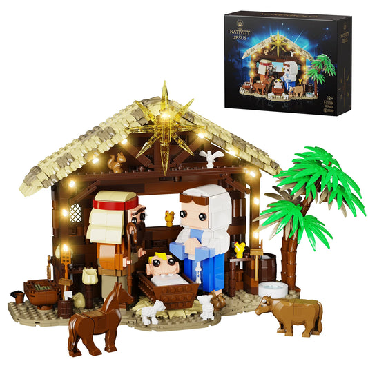 The Nativity Building Block Set Jesus Figures Bricks Model Toys Christmas, Christian Gift for Adults and Kids (1000 PCS)
