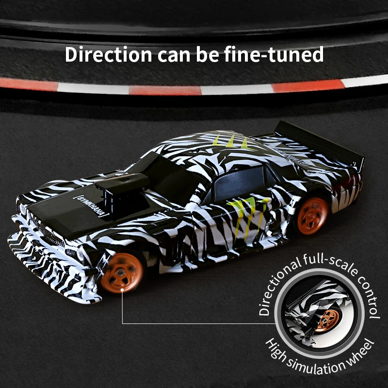 1/43 RC Drift Car 2.4G 15km/h High speed Mini Racing Vehicle 4WD Off-road Radio Control Cars with LED lights Toys US Shipping